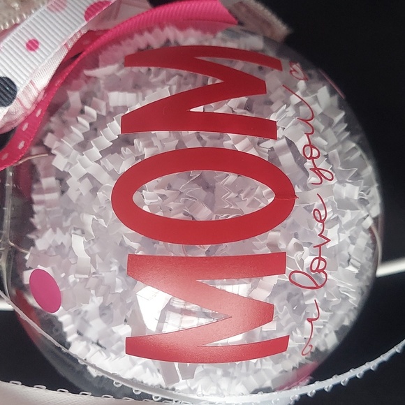 Other - 🆕 Mom, I Love You, Gift Glass Bulb and White Stand with Ribbons, Handmade, NEW